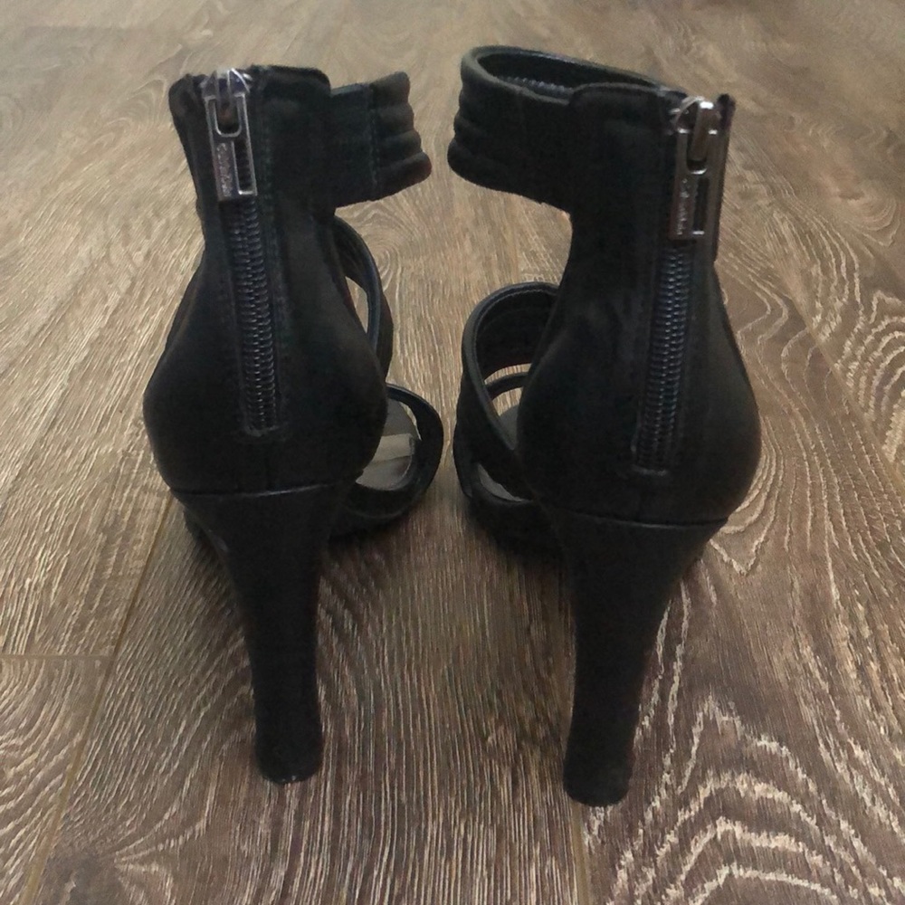 Calvin Klein Black Opentoe Heels - Picture 2 of 4